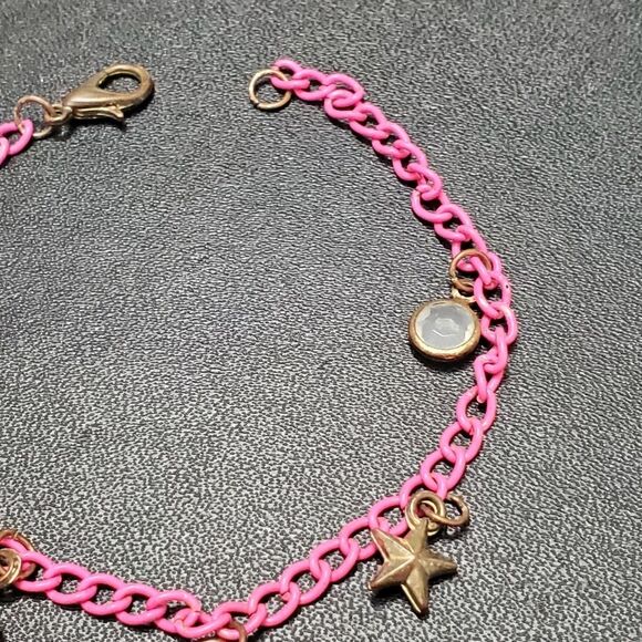Pink dragonfly charm bracelet Up to 7" - Picture 5 of 10